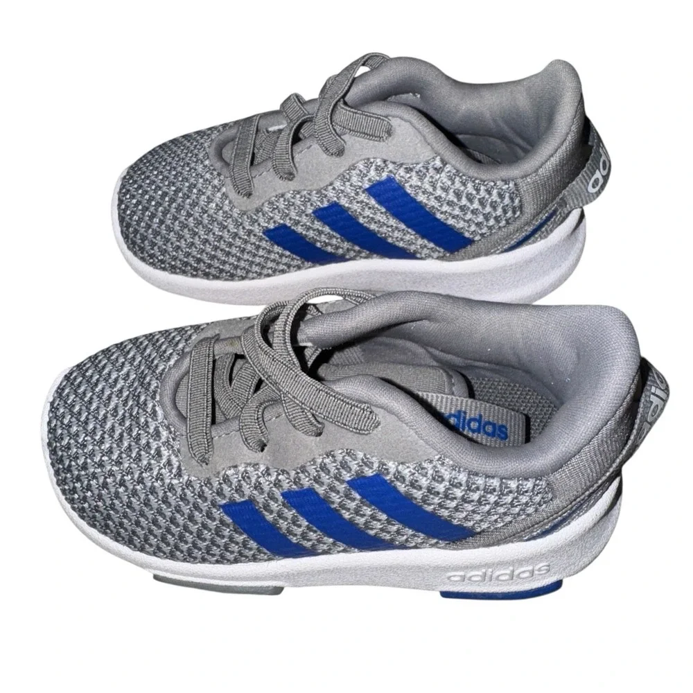 Adidas Racer TR 2.0 Kids Size 5K Grey Blue Running Sneakers
